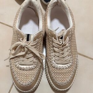 Shu Shop Women's Cream Casual Sneakers